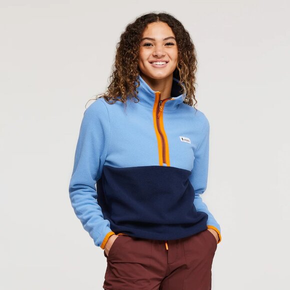 Cotopaxi Blue Colorblock Amado Fleece Half Zip Pullover Jacket - Picture 1 of 10